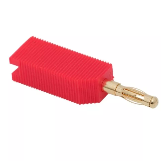 Mufe - Mufa banana tata rosie contact aurit cablu 4mm - IoElectronice.ro