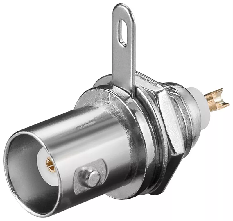 Mufe BNC - Mufa BNC mama UG1094 U panou cu contacte placate cu aur GOOBAY – IoElectronice.ro