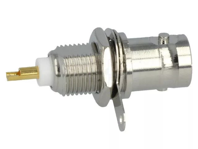 Mufa BNC soclu mama cu filet lung NINIGI BNC-006-L pentru lipire montare pe panou [2]