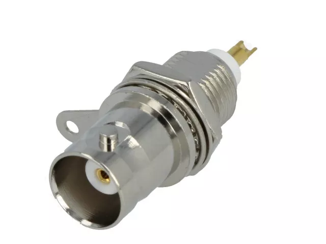 Mufa BNC soclu mama cu filet lung NINIGI BNC-006-L pentru lipire montare pe panou [4]