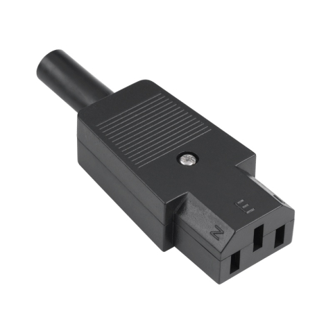 Mufe AC-DC - Mufa CA 10A 250VAC C13 mama tip PC cu protecție cablu montare pe fir – IoElectronice.ro