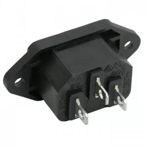 Mufa CA pentru PC, montaj pe panou, 10A 250V, conector sigur și durabil pentru echipamente electrice [2]