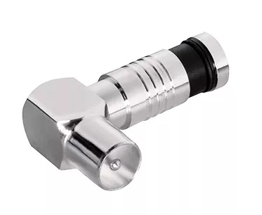 Mufe TV - Mufa COAXIAL tata tip compresie cotit 90 grade max 7mm – IoElectronice.ro
