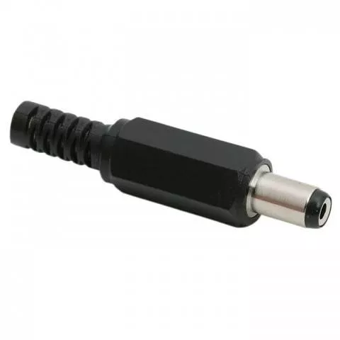 Mufa DC 2.1x5.5mm tata pin 9mm cu protector cablu Goobay, conector pentru alimentare electronică [2]