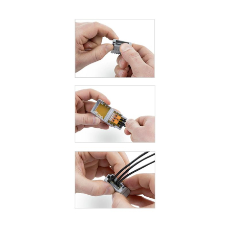 WAGO GELBOX 3 poli derivatie cabluri pentru conectori seriile 221/2273 max. 4mm2 IPX8 gri 207-1331 [5]