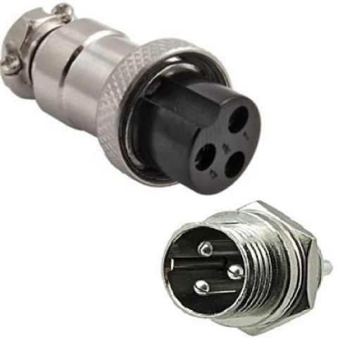 Mufe XLR - Mufa HOVERBOARD TIP CONECTOR MICROFON 3 Pini Mama+Tata