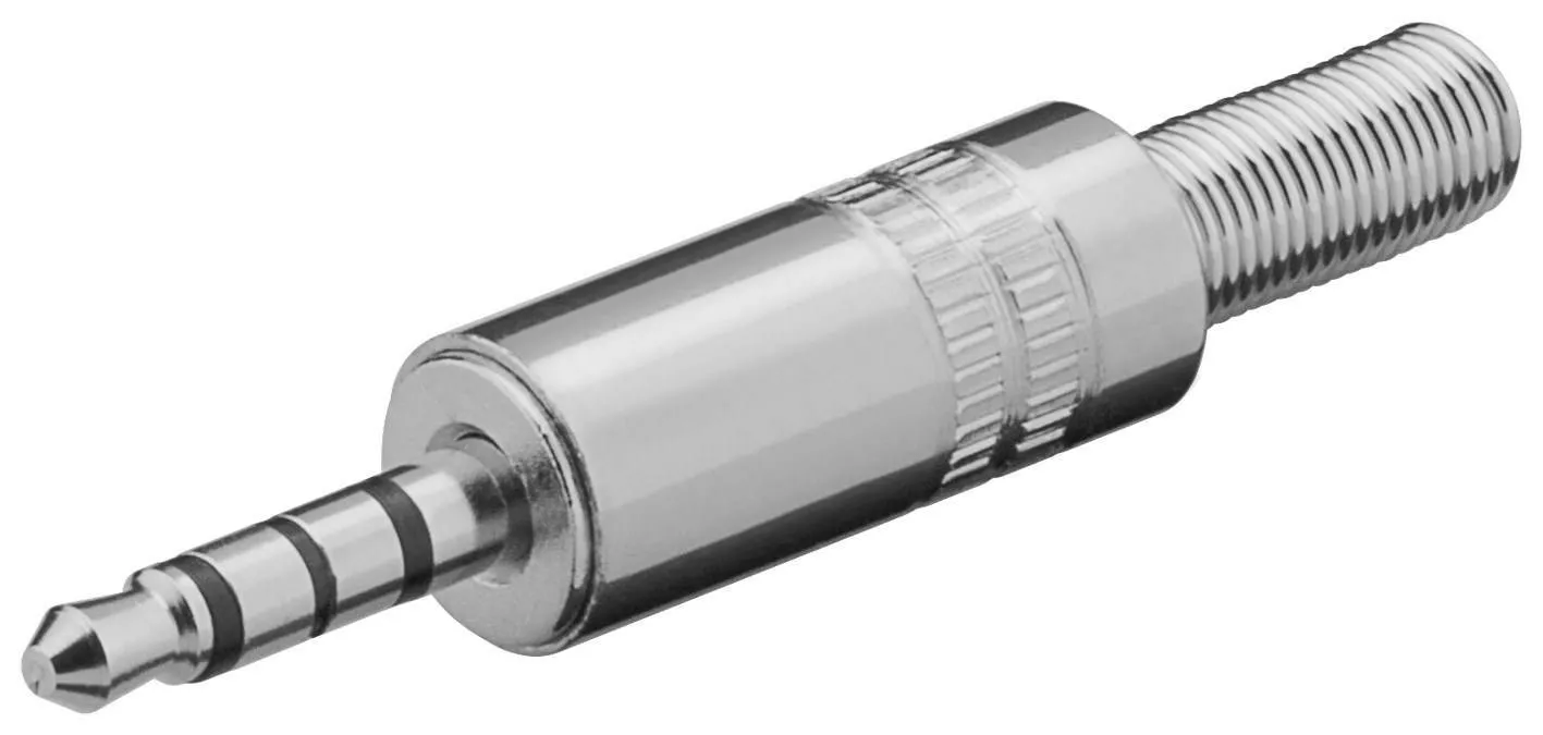 Mufe Jack - Mufa Jack 3.5 mm 4 pini 4 contacte tata din metal Goobay – IoElectronice.ro