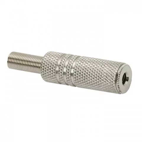 Mufa Jack 3.5 mm stereo mama metal Goobay argintie, conector JACK, standard STEREO, EAN 4040849110603 [1]