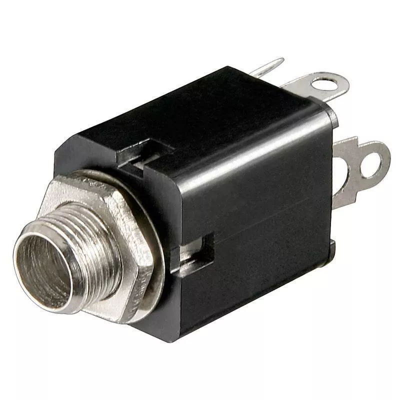 Mufe Jack - Mufa Jack audio 6.35 mm stereo pentru panou, plastic, mama, Goobay