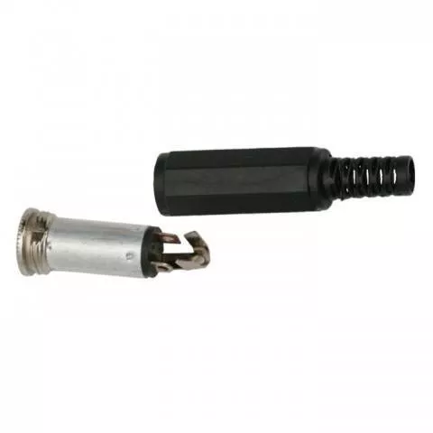 Mufa JACK stereo 3.5 mm mama cu protecție cablu OEM, conector stereo, garanție 24 luni. [1]