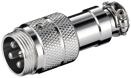 Mufe XLR - Mufa microfon XLR tata NC4, 4 pini, pe fir, brand Goobay, EAN 4040849116810