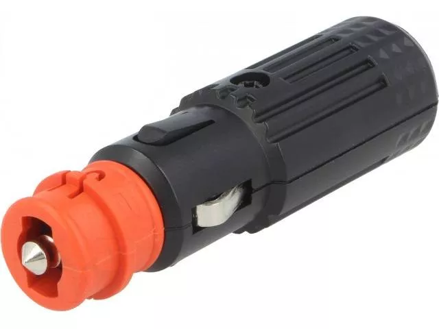 Accesorii bricheta auto - Mufa tata bricheta auto 16A 12-24VDC 12V/1x 15A neagra SCI A13-150A – IoElectronice.ro