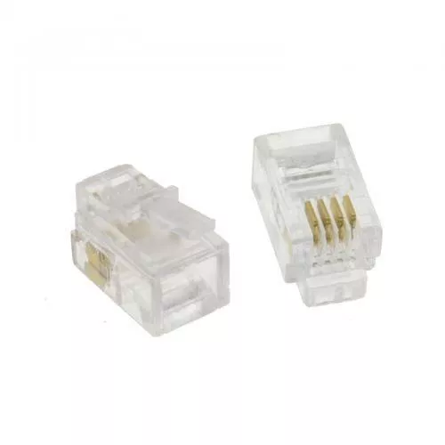 Mufe telefon - Mufa modulară telefon RJ10 4P4C contacte aurite Well