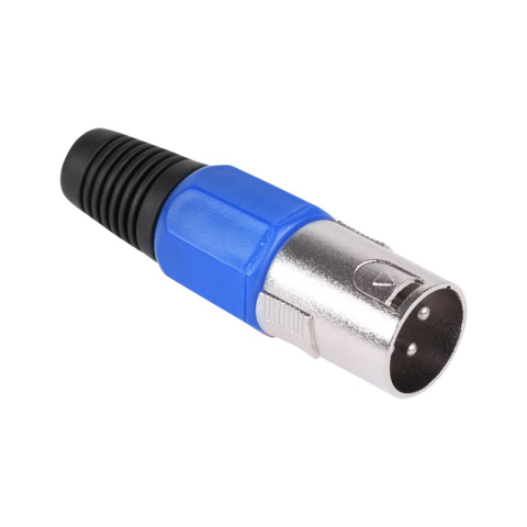 Mufe XLR - Mufa XLR tata albastru – IoElectronice.ro