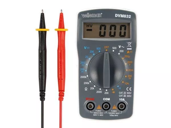 Multimetre - Multimetru Digital Velleman 1999 Digit CAT II/III 500V/300V - Precizie și Siguranță