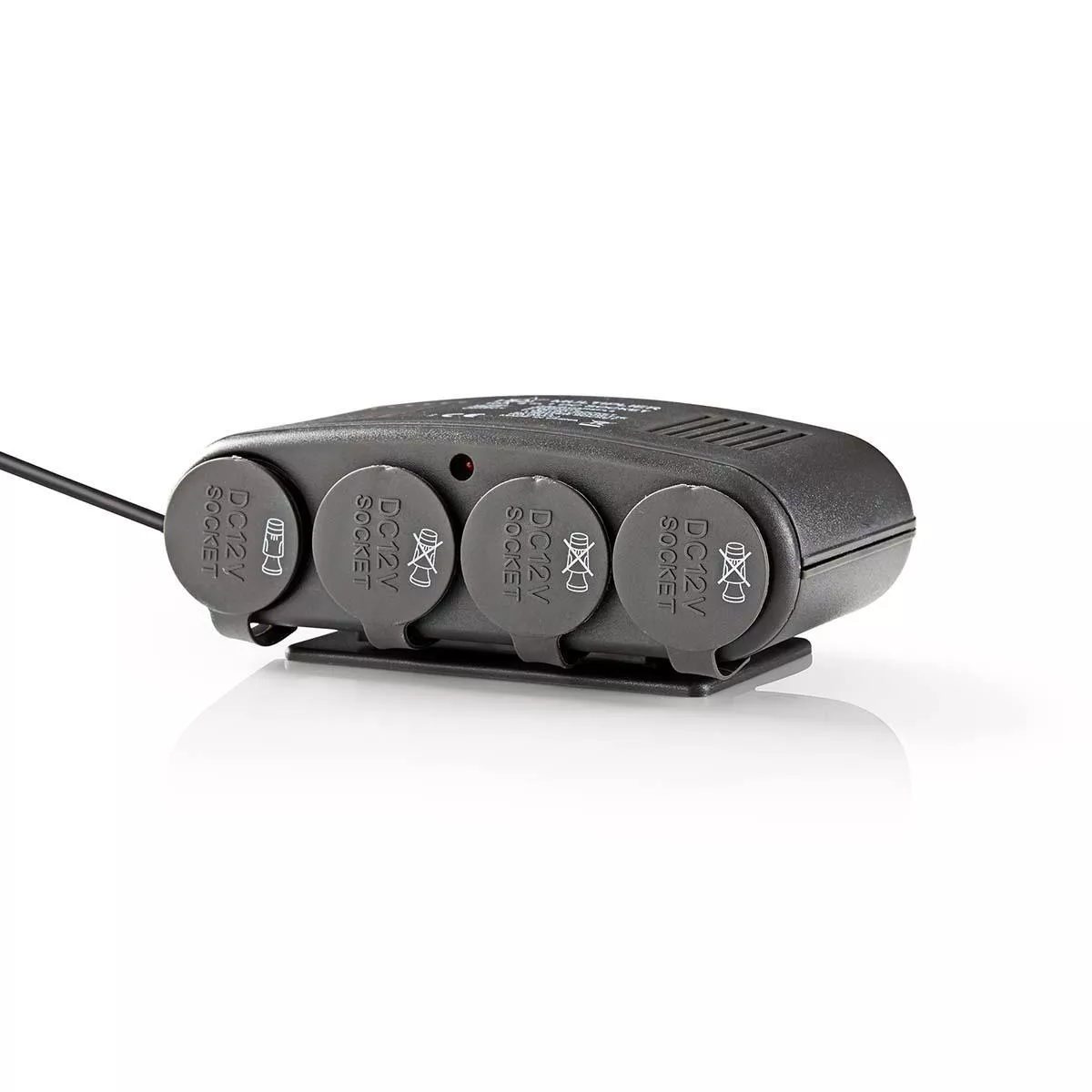 Multiplicator brichetă auto 4 ieșiri 12V Nedis 10A lungime 1.2m culoare negru [2]