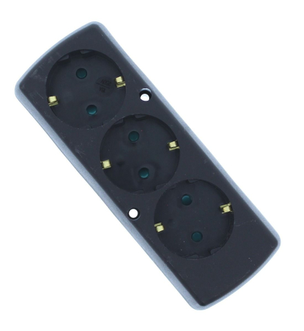 Electrice - Multipriza 3 prize Schuko negru GN-370S/BK Plastrol