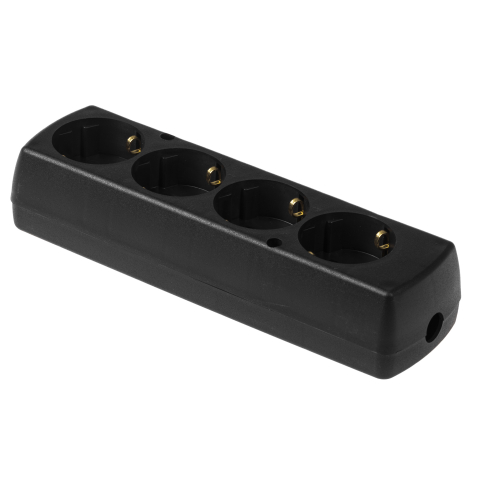 Stechere - Multipriza 4 prize fara cablu alimentare negru GN-470S/BK Plastrol – IoElectronice.ro
