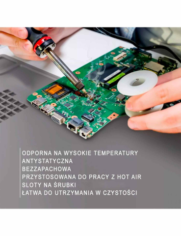 Pad siliconic pentru service 46x31 cm gri OEM, protecție pentru reparatii electronice, rezistent la căldură. [5]