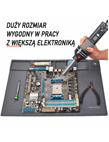 Pad siliconic pentru service 46x31 cm gri OEM, protecție pentru reparatii electronice, rezistent la căldură. [1]