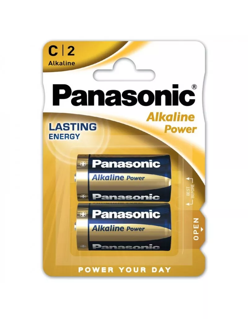 Baterii - Panasonic baterii alcaline C (LR14) Alkaline Power Bronze 2buc LR14APB/2BP – IoElectronice.ro