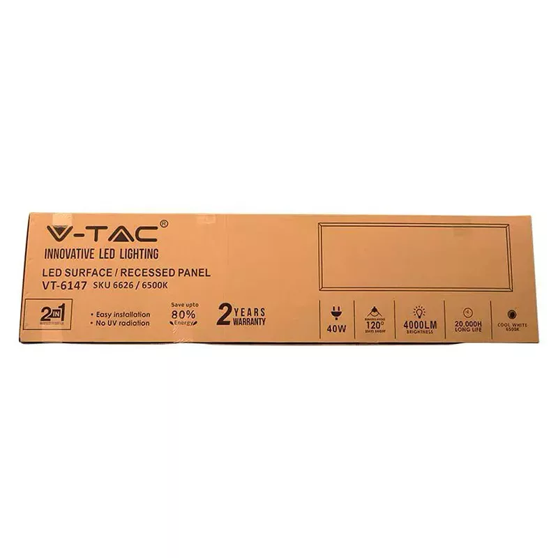 Panou LED aplicabil 40W 4000lm 120x30cm 6500K alb V-TAC [1]