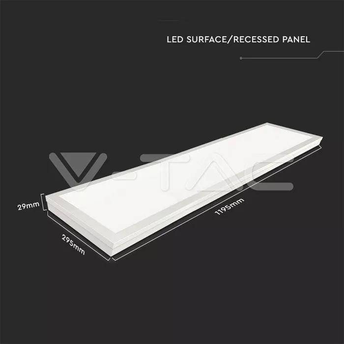 Panou LED aplicabil 40W 4000lm 120x30cm 6500K alb V-TAC [2]