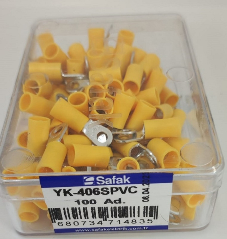 Papuc ochi izolat galben 4.0-6.0mm2 M4 Safak YK-406SPVC pentru conexiuni electrice sigure [1]