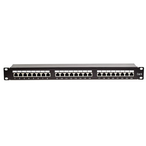 Switch internet - Patch panel 24 porturi RJ45 FTP cat5E montabil în rack 19" 1U sertizare Krone 110 PBPP33 – IoElectronice.ro