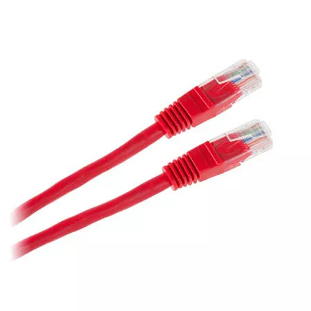 Cabluri retea RJ45 - Patchcord UTP roșu 1m CCA RJ45 Cabletech – IoElectronice.ro