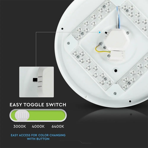 Plafoniera LED 12W 1200lm 23cm 3 în 1 V-Tac SKU-217603 – IoElectronice.ro [8]