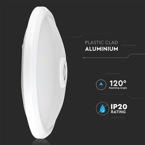 Plafonieră LED 12W 900lm IP20 cu senzor de mișcare 6400K alb rece V-tac SKU-21809 – IoElectronice.ro [5]
