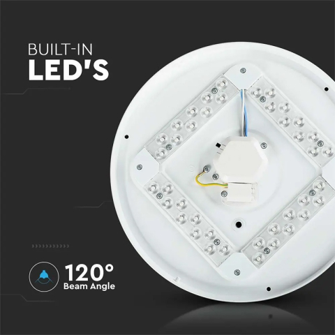 Plafonieră LED 18W 1800lm, Model Stelute, 3 în 1, Diametru 30cm, Alb Cald/Neutru/Rece, V-Tac SKU-217604 [6]