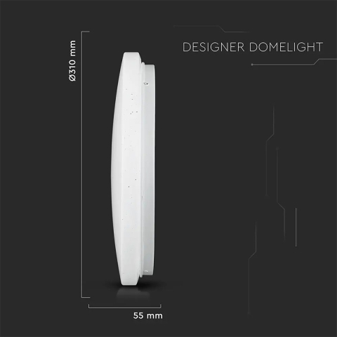 Plafonieră LED 18W 1800lm, Model Stelute, 3 în 1, Diametru 30cm, Alb Cald/Neutru/Rece, V-Tac SKU-217604 [5]