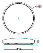 Plafoniera LED 36W 2160lm 3in1 Alb Cald-Neutru-Rece 480x65mm V-TAC – IoElectronice.ro [1]