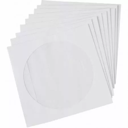 CD-R DVD - Plicuri CD /DVD din hartie alba 100buc/set - IoElectronice.ro