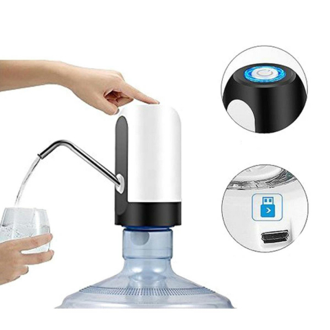 Pompa Electrică Universală pentru Distribuirea Apei - Compactă, Ușor de Folosit, Baterie și USB, Ideală pentru Sticle Mari [2]