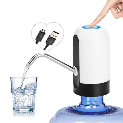 Accesorii Casa - Pompa Electrică Universală pentru Distribuirea Apei - Compactă, Ușor de Folosit, Baterie și USB, Ideală pentru Sticle Mari