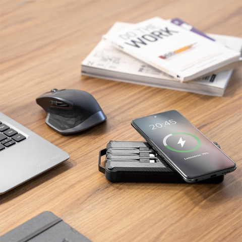 Power Bank 10000mAh Solar QI 5W Kruger&Matz KM0910 USB Type C negru, 2000mAh, garanție 6 luni [6]