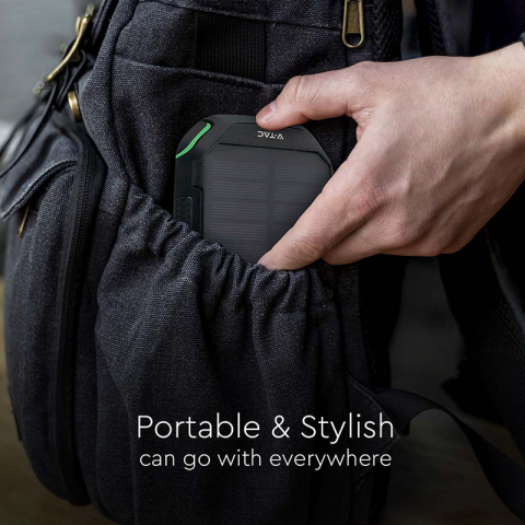 Power Bank 30000mAh Wireless cu încărcare solară V-TAC SKU-7836 negru, 6 luni garanție [4]