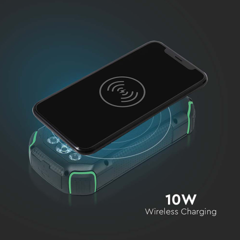 Power Bank 30000mAh Wireless cu încărcare solară V-TAC SKU-7836 negru, 6 luni garanție [3]