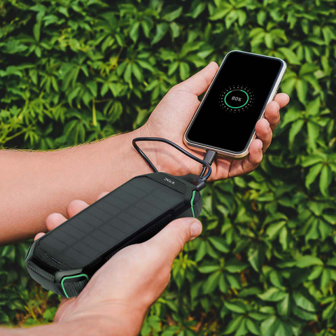 Power Bank 30000mAh Wireless cu încărcare solară V-TAC SKU-7836 negru, 6 luni garanție [6]