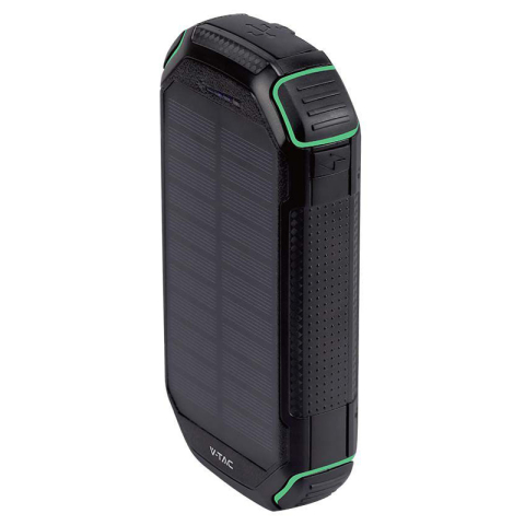 Baterii externe - POWER BANK 30000mAh Wireless cu încărcare solară V-TAC SKU-7836 – IoElectronice.ro