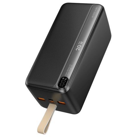 Power Bank 40000mAh QC3.0 PD 20W cu display, USB micro, USB A, USB Type C, Kruger&Matz, negru, garanție 6 luni [1]