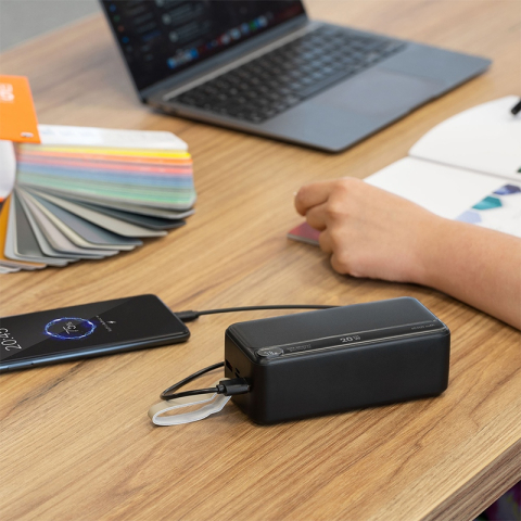 Power Bank 40000mAh QC3.0 PD 20W cu display, USB micro, USB A, USB Type C, Kruger&Matz, negru, garanție 6 luni [7]