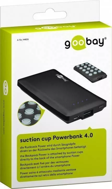 PowerBank 4000mAh Goobay Model Ventuza, USB A, negru, 6 luni garanție [4]