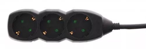 Prelungitoare electrice - Prelungitor 3 prize 3m, negru, protectie, 16A, 3500W, cablu 1.5mm², IP20, sigur și fiabil