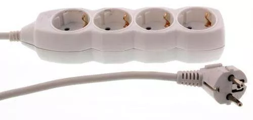 Prelungitoare electrice - Prelungitor electric cu 4 prize Schuko, 3m, IP20, 3500W – Ideal pentru uz interior