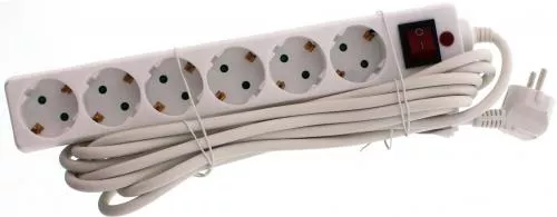 Prelungitoare electrice - Prelungitor cu Protecție la Supratensiune 5m, 6 Prize Schuko, IP20, Siguranță și Putere de 3500W