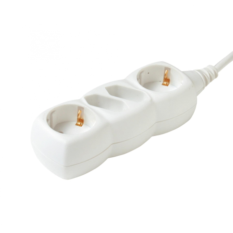 Electrice - Prelungitor electric 2x Euro 2 prize Schuko 3m 16A 3500W alb